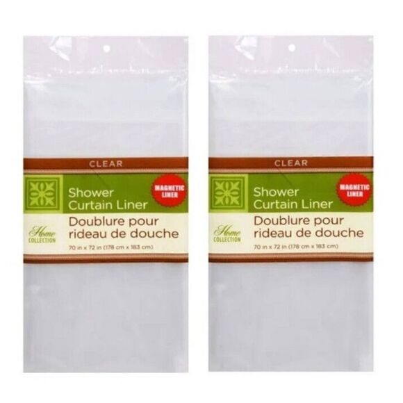 4 Pack Home Collection PEVA Shower Curtain Liners, clear 70x72 in - Picture 10 of 12